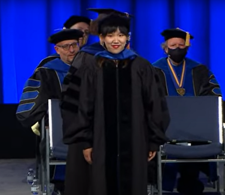 Dr. Judy’s Liu Ph.D. hooding ceremony, Buffalo, NY, May 20, 2022